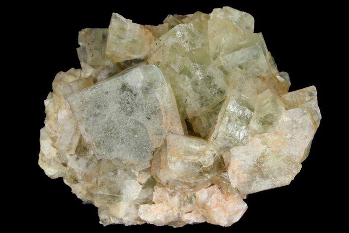Light-Green, Cubic Fluorite Crystal Cluster - Morocco #138240